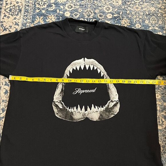 Represent Black Shark Graphic Pullover Casual T-Shirt Modern Streetwear - Picture 8 of 9